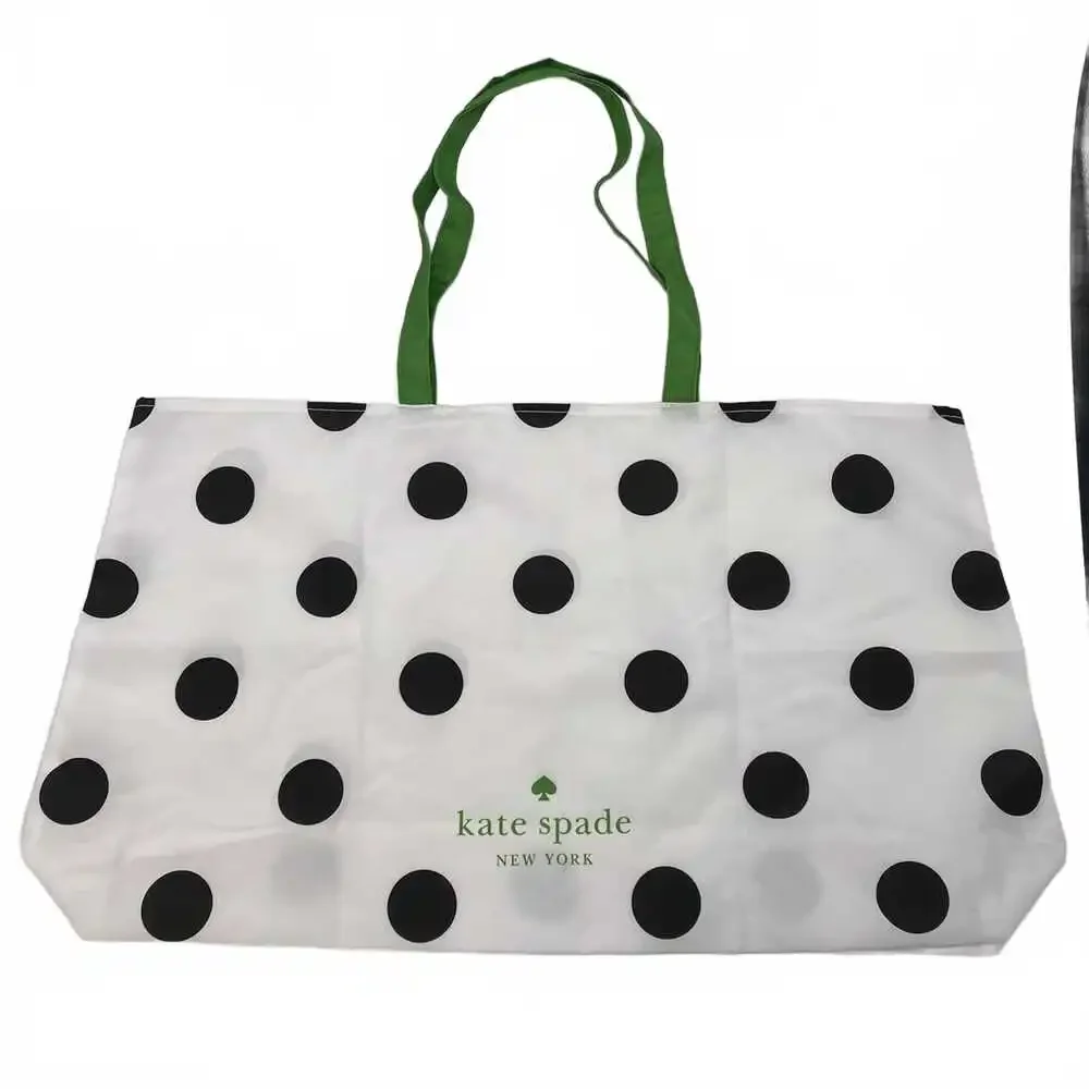 Kate Spade White Black Polka Dot Tote | OS Regular Polyester